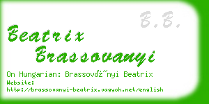 beatrix brassovanyi business card